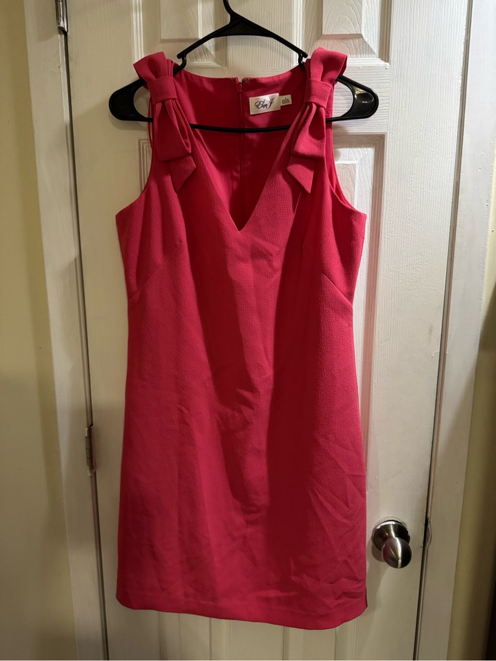 Eliza J Hot Pink Bow Shoulder Sheath Dress Women’s Size 6